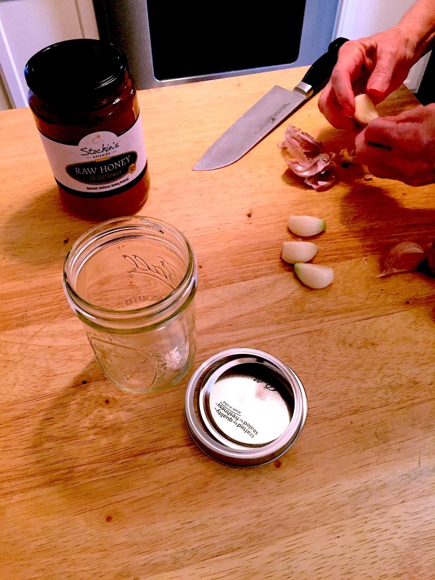 Making the Garlic Honey