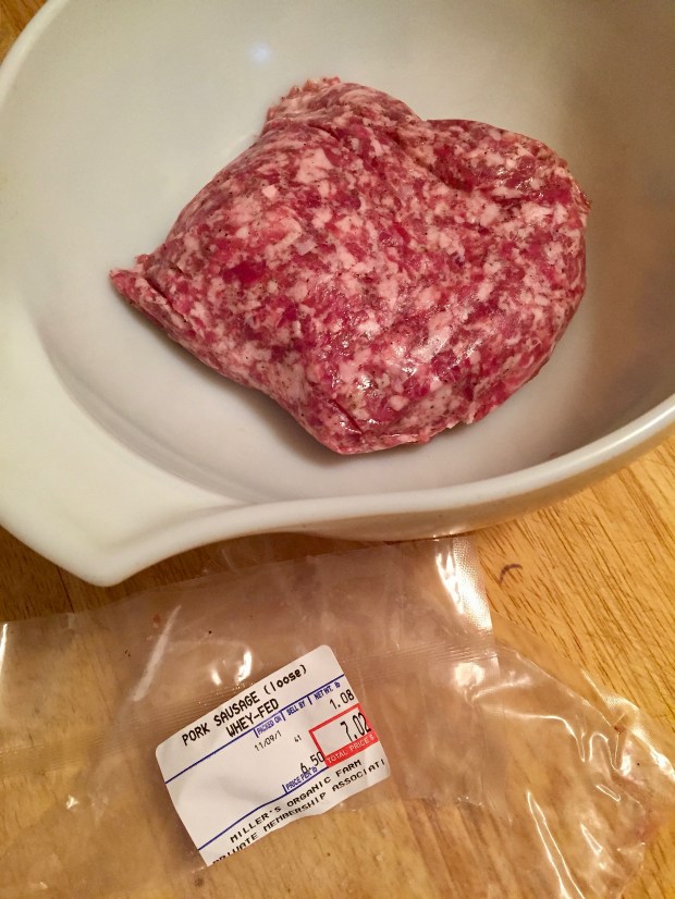 Millers Organic Whey-fed pork sausage